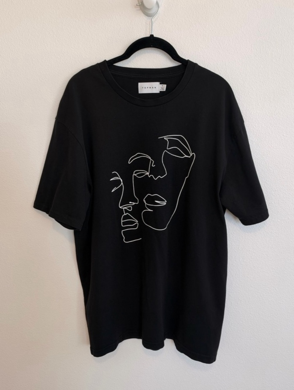 Topman Graphic Tee in Black Size Medium
